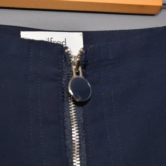 SOLD - Aritzia Wilfred Nolay Wide Leg Flare Cropped Navy Pants Sz 4 - Picture 6 of 6